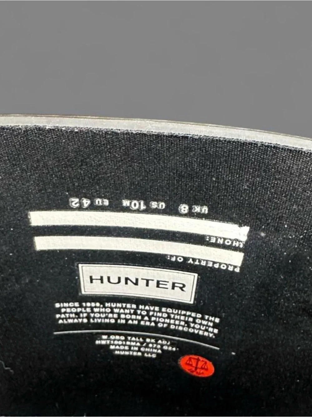 Hunter Original Back Adjustable Tall Waterproof Rain Boots in Matte Black US 10M